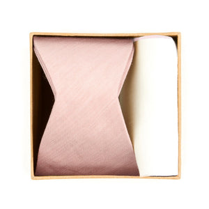 Linen Row Bow Tie Box Blush Pink Gift Set