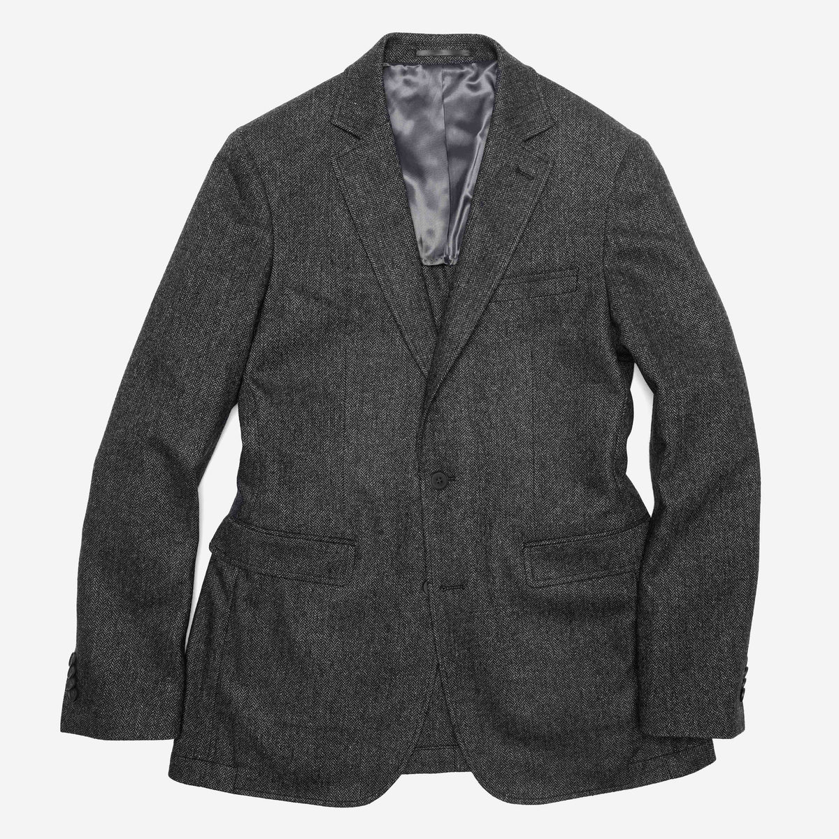 The Wool Miracle Herringbone Charcoal Jacket | Wool Jackets | Tie Bar