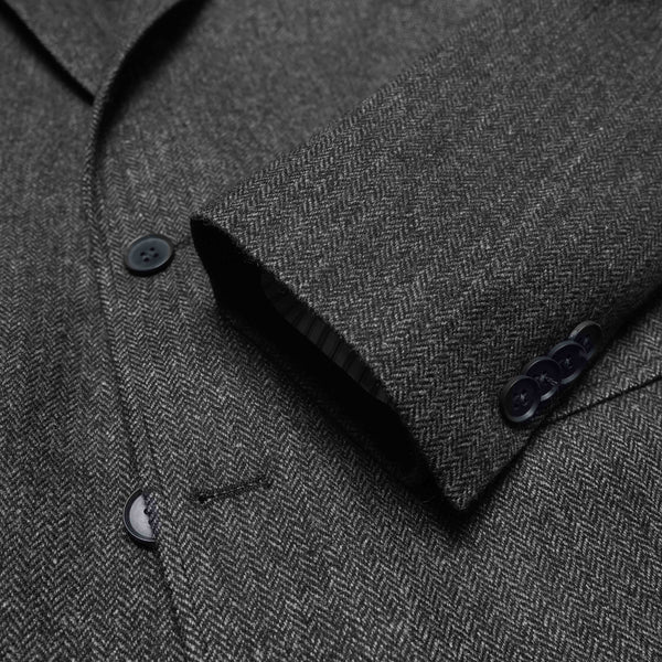 The Wool Miracle Herringbone Charcoal Jacket | Wool Jackets | Tie Bar