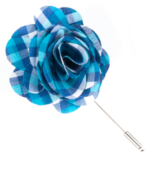 Sound Plaid Turquoise Lapel Flower featured image