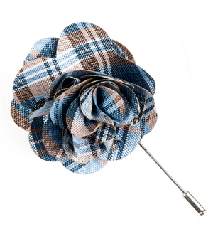 Narrative Plaid Light Blue Lapel Flower featured image