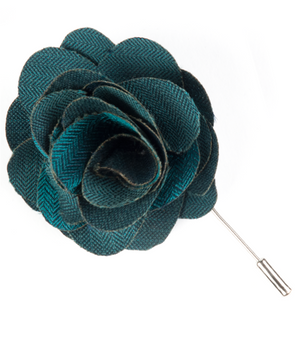 Astute Solid Teal Lapel Flower featured image