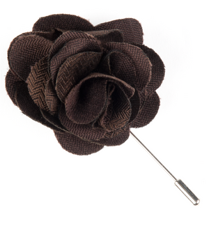 Astute Solid Chocolate Lapel Flower