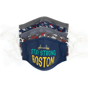 5 Pack Cotton Navy Boston Face Mask featured image
