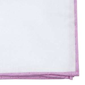 White Cotton With Border Pink Pocket Square alternated image 1