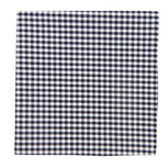 Novel Gingham Navy Pocket Square