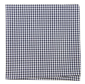 Petite Gingham Navy Pocket Square featured image
