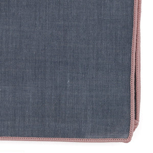 Bhldn Denim Chambray With Border Blush Pink Pocket Square alternated image 1