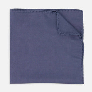 Mumu Weddings - Desert Solid Slate Blue Pocket Square