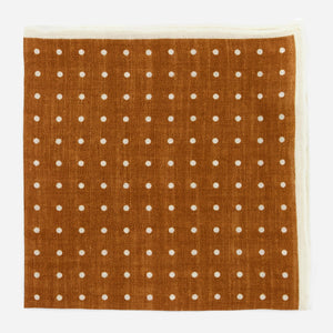 Bali Dots Burnt Orange Pocket Square