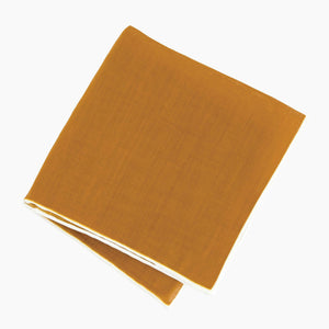 Linen with White Border Burnt Orange Pocket Square alternated image 2