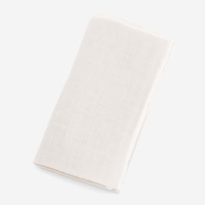 Linen with White Border Light Grey Pocket Square alternated image 1