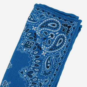 Printed Wool Bandana Teal Pocket Square alternated image 1