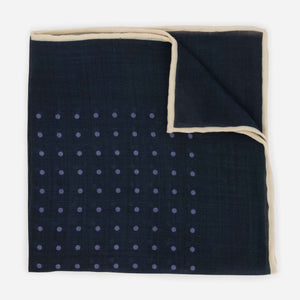 Classic Dot Navy Pocket Square