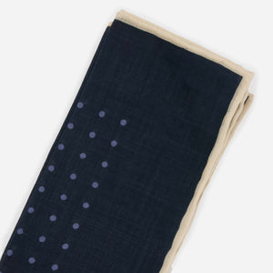 Classic Dot Navy Pocket Square