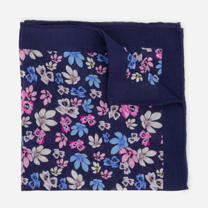 Tossed Lillies Navy Pocket Squares featured image