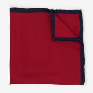 Silk with Color Pop Border Red Pocket Square featured image