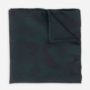 Barberis Wool Camuffare Hunter Green Pocket Square