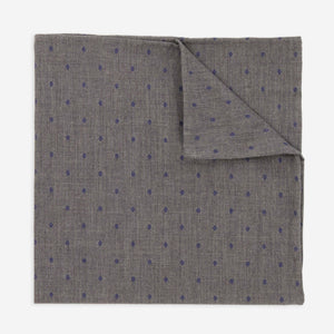 Medallion Dot Charcoal Grey Pocket Square featured image