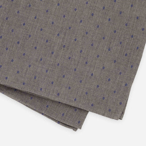 Medallion Dot Charcoal Grey Pocket Square alternated image 2