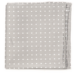 Dotted Dots Silver Pocket Square