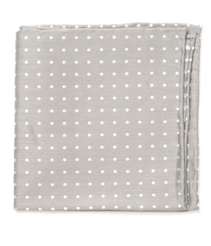 Dotted Dots Silver Pocket Square featured image