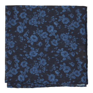 Linen Buds Navy Pocket Square featured image