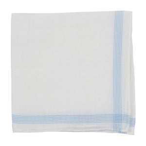 Old Town Border Light Blue Pocket Square featured image