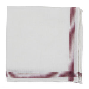 Old Town Border Burgundy Pocket Square