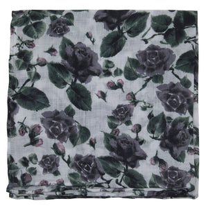 Mumu Weddings - Floral Falls Purple Pocket Square