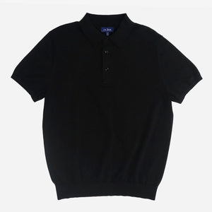 Solid Cotton Sweater Black Polo featured image