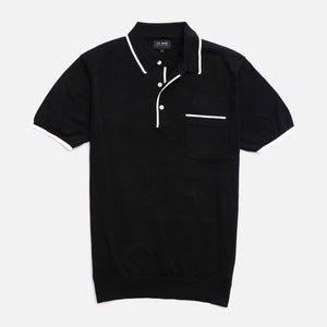 Tipped Cotton Sweater Black Polo featured image