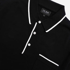 Tipped Cotton Sweater Black Polo alternated image 1