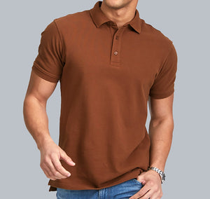 Pique Brown Polo alternated image 1