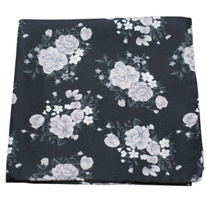 Hinterland Floral Black Pocket Square