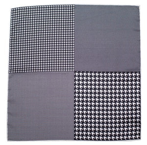 Houndstooth Panel Black Pocket Square featured image