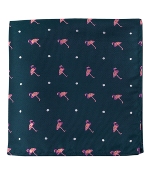 Pink Flamingo Navy Pocket Square featured image