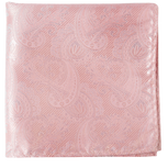 Twill Paisley Blush Pink Pocket Square