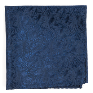 Twill Paisley Navy Pocket Square featured image