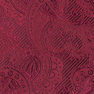 Twill Paisley Burgundy Pocket Square alternated image 1