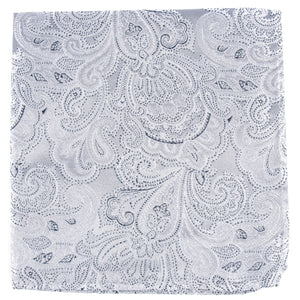 Designer Paisley Silver Pocket Square featured image