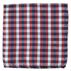 Polo Plaid Red Pocket Square