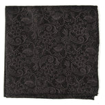 Ceremony Paisley Black Pocket Square