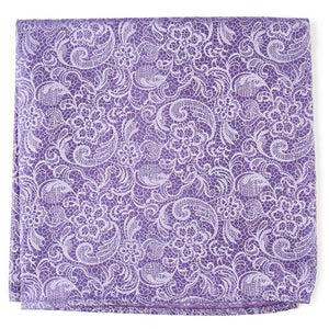 Ceremony Paisley Lilac Pocket Square