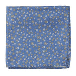 Free Fall Floral Light Blue Pocket Square