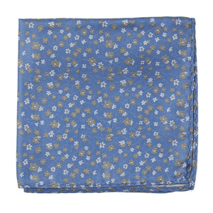 Free Fall Floral Light Blue Pocket Square featured image