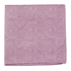 Twill Paisley Dusty Rose Pocket Square