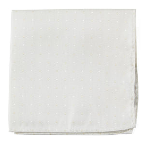 Suited Polka Dots Ivory Pocket Square