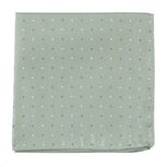 Suited Polka Dots Sage Green Pocket Square