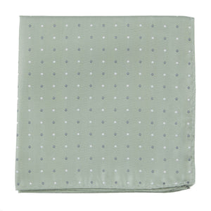 Suited Polka Dots Sage Green Pocket Square featured image